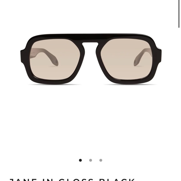 Elisa Johnson Black Square Aviator Sunglasses - Picture 5 of 5